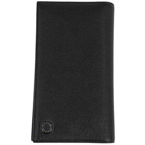 BVLGARI long wallet with bill compartment and coin purse, leather, black, for...